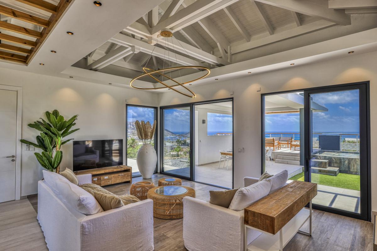 A louer villa 4 chambre Baie Orientale Saint Martin_ Salon - 13
